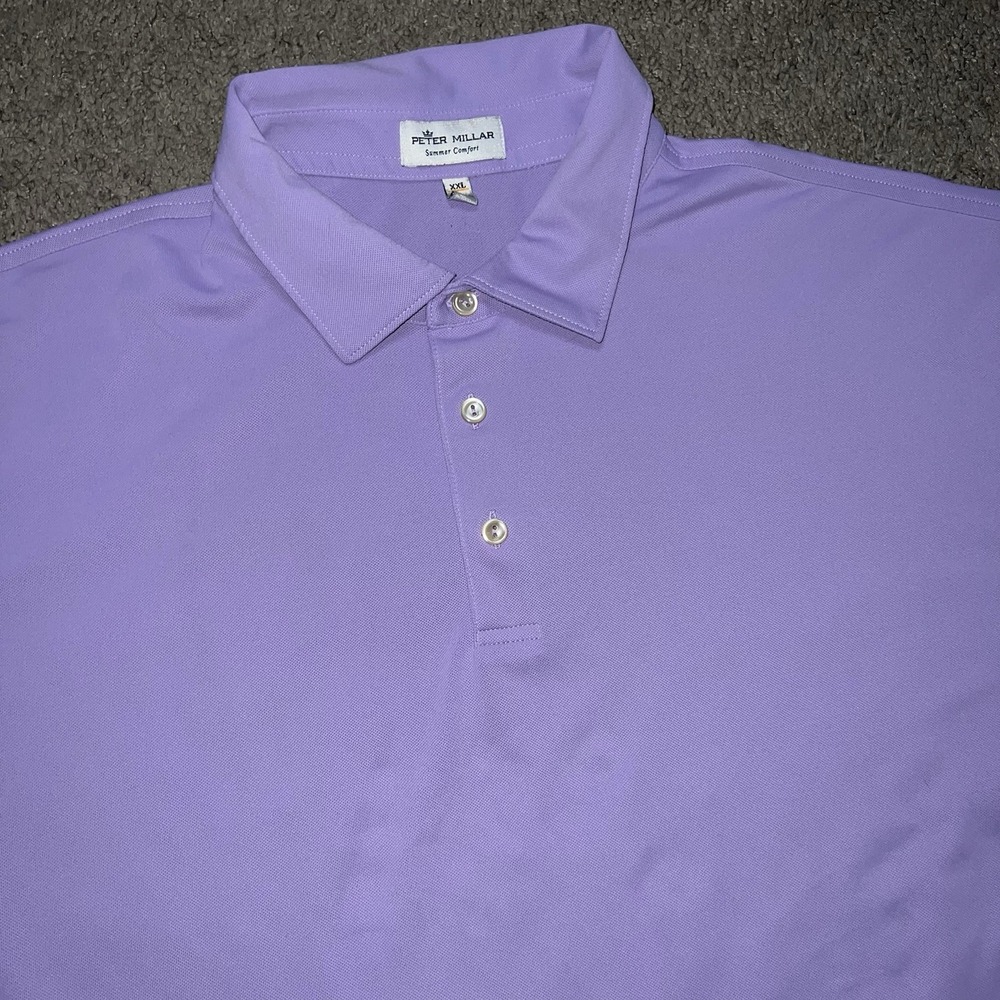Peter Millar Summer Comfort Golf Polo Shirt Men's 2XL Purple